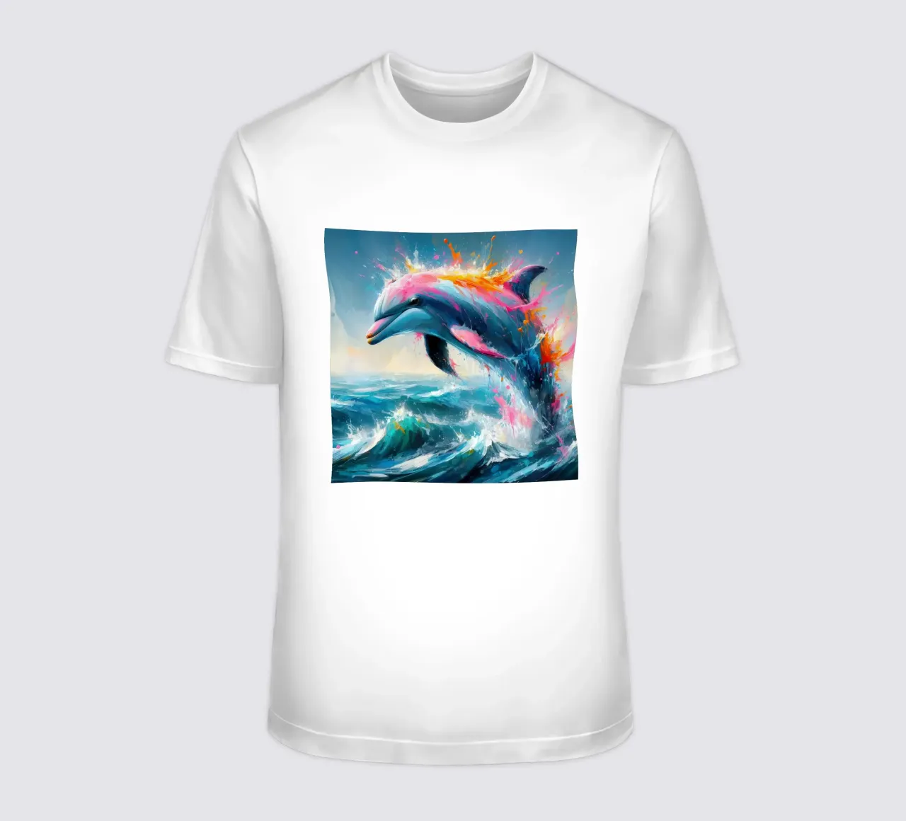 Dolphin in watercolor t-shirt by 🎁 ARTVI-SHOP