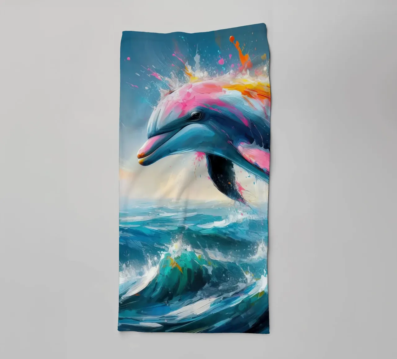 Delfino ad acquerello asciugamano da bagno da 🎁 ARTVI-SHOP
