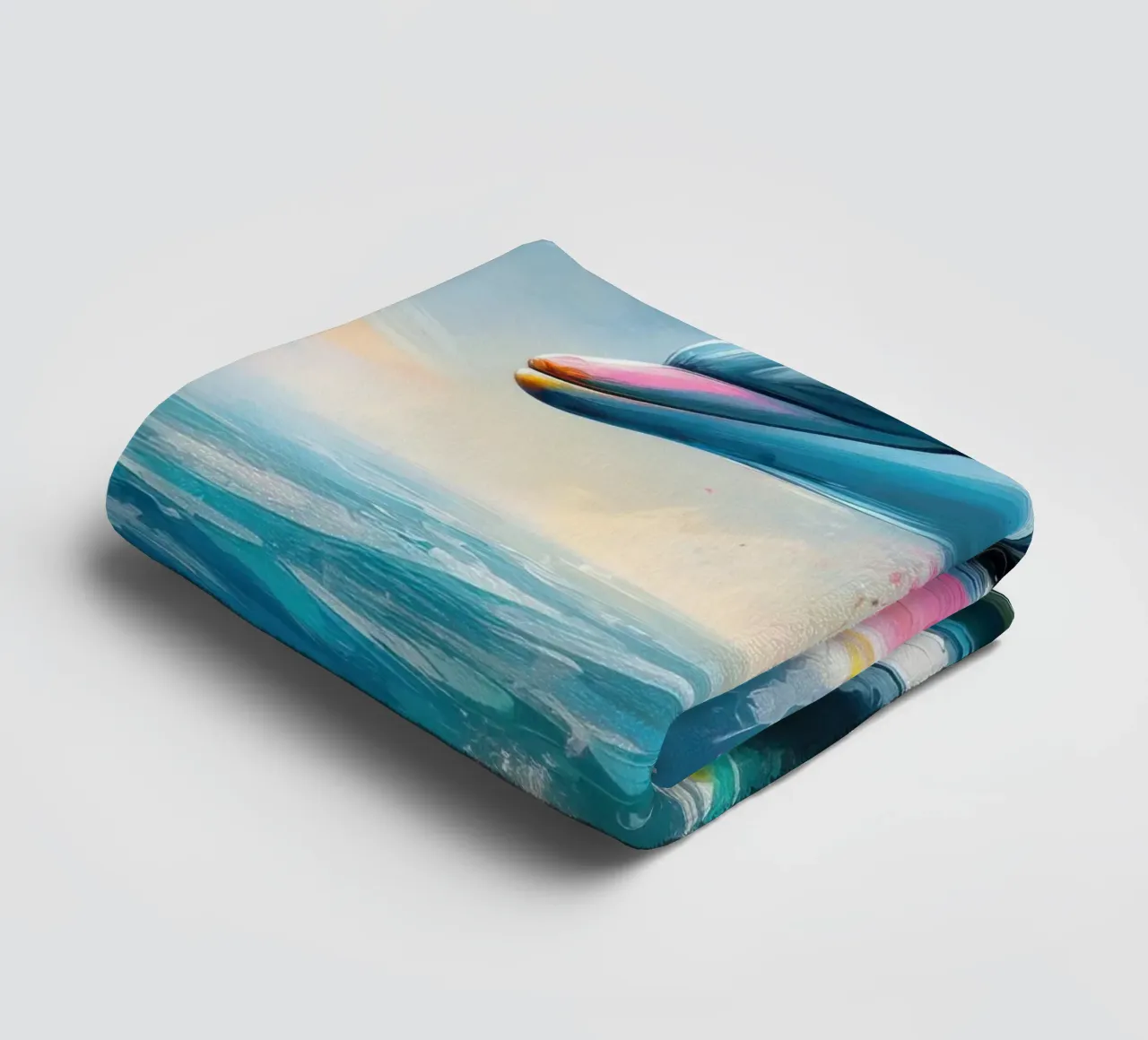 Delfino ad acquerello asciugamano da bagno da 🎁 ARTVI-SHOP