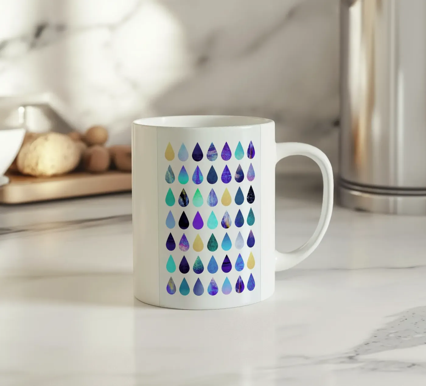 Rain ceramic mug by Elisabeth Fredriksson