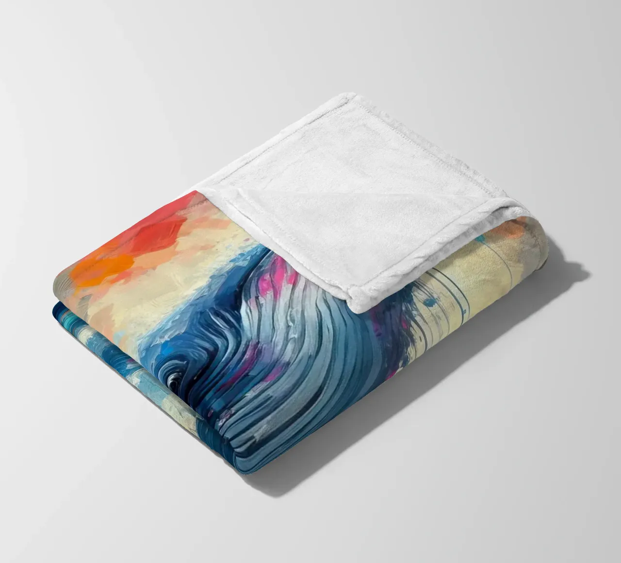 Whale in watercolor fleece blanket by 🎁 ARTVI-SHOP