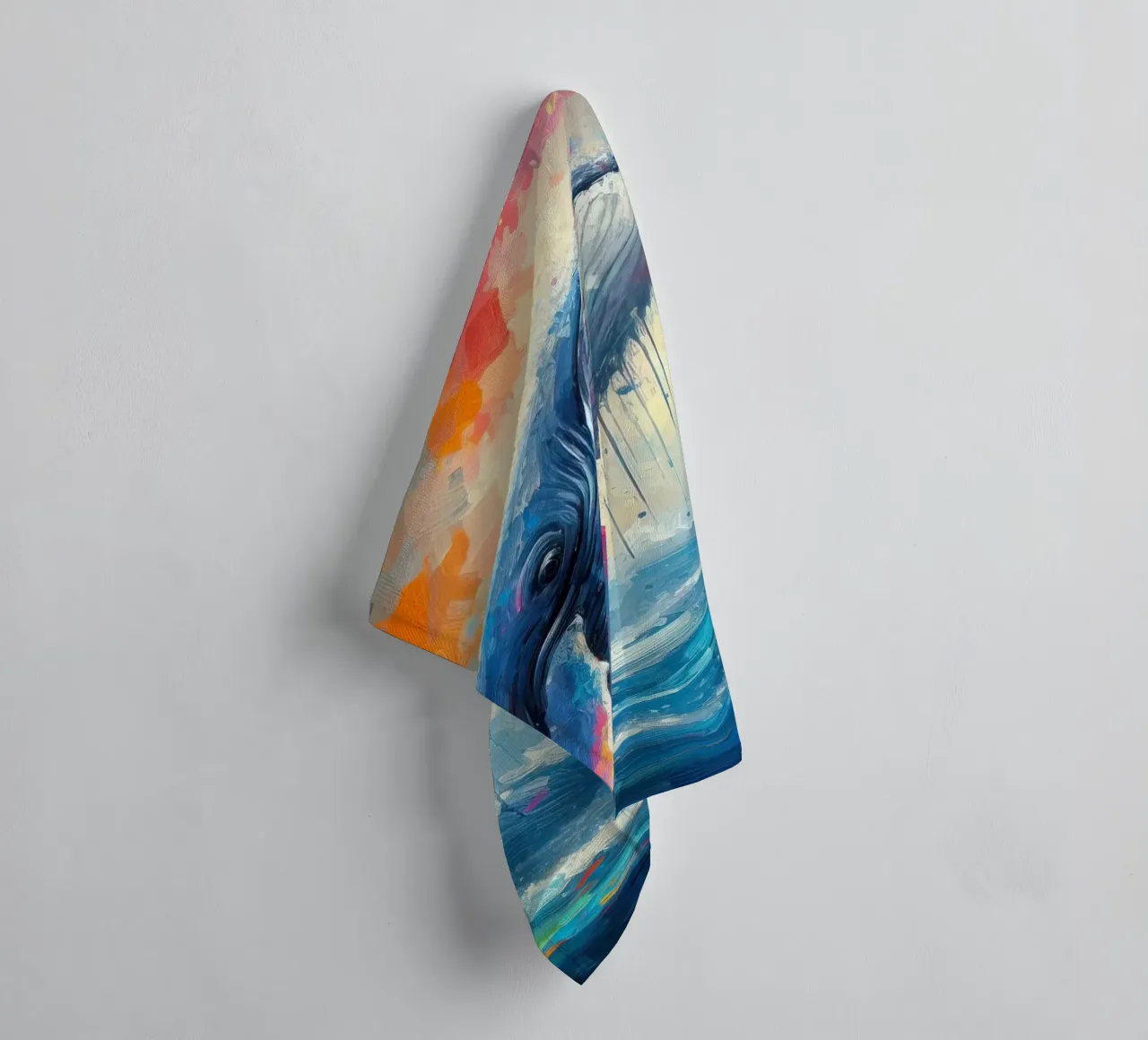 Balena in acquerello asciugamano da bagno da 🎁 ARTVI-SHOP