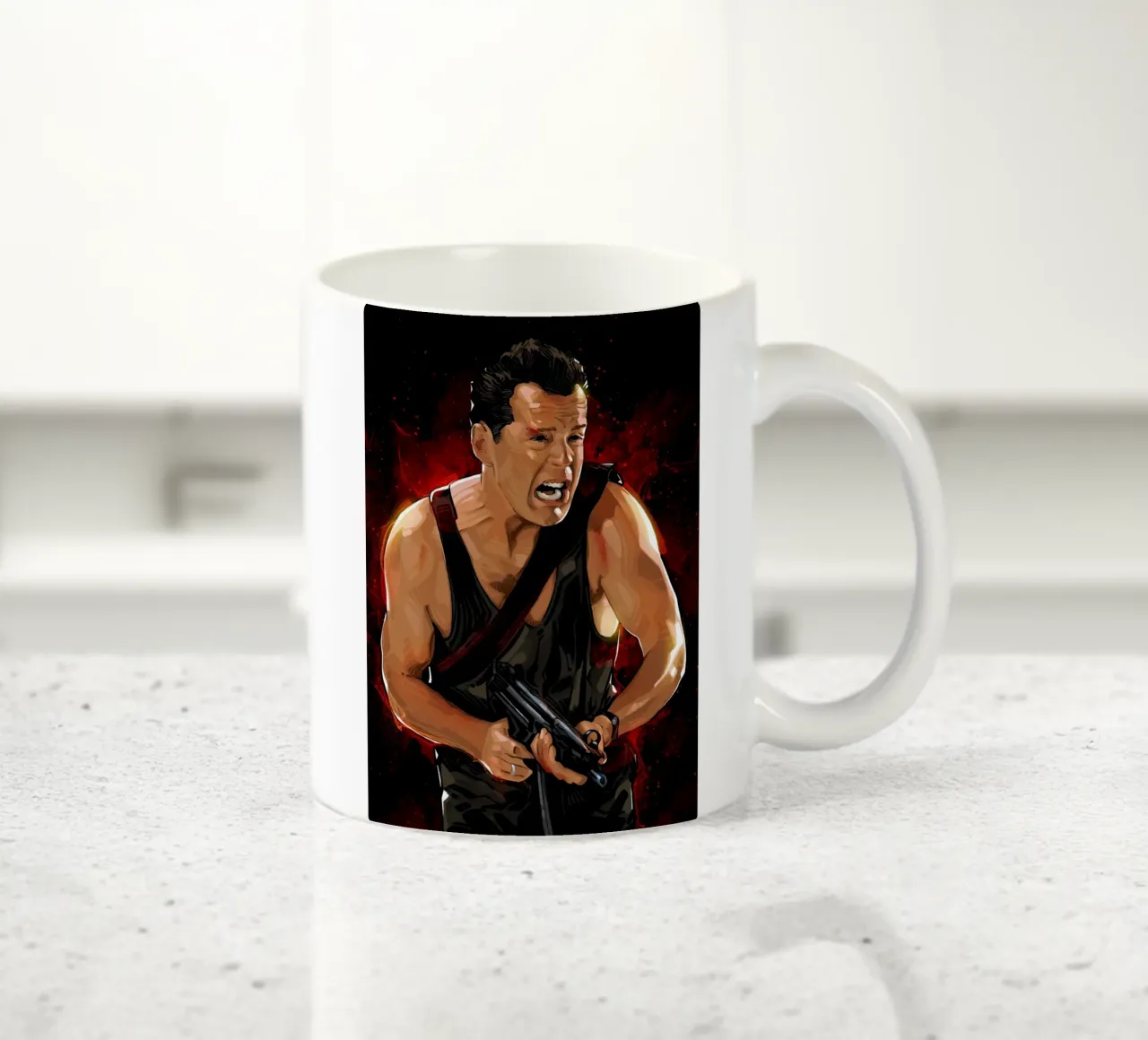 Die Hard ceramic mug by nabakumov