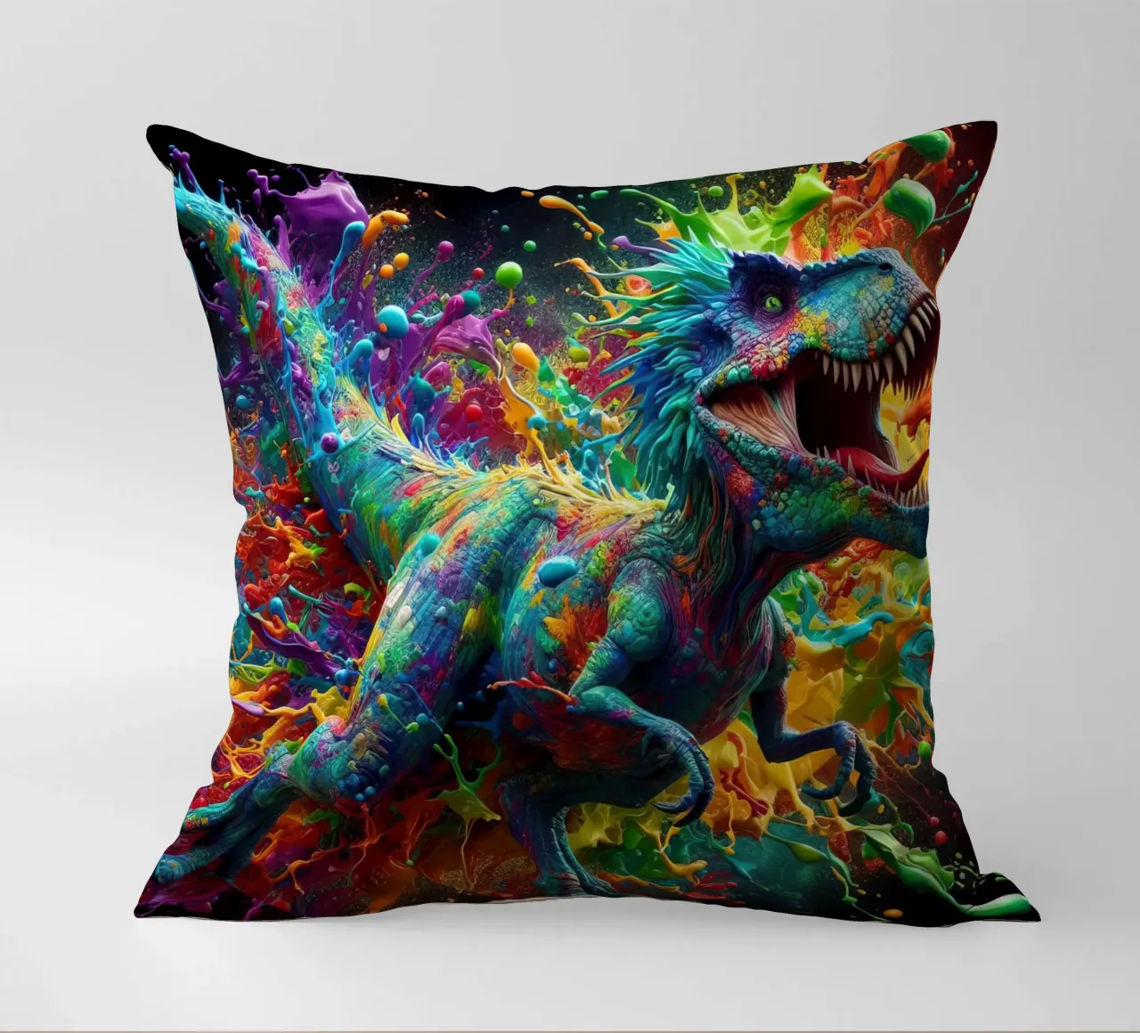 Dinosauro ad acquerello cuscino da 🎁 ARTVI-SHOP