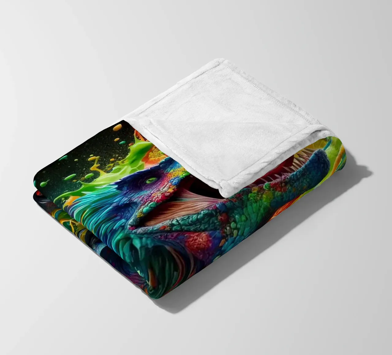 Dinosauro ad acquerello coperta in pile da 🎁 ARTVI-SHOP