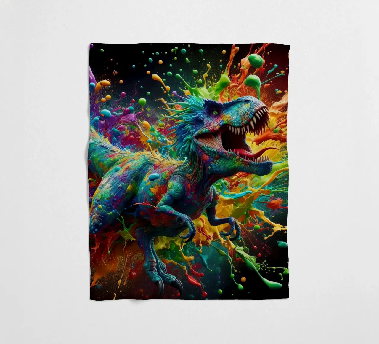 Dinosauro ad acquerello coperta in pile da 🎁 ARTVI-SHOP