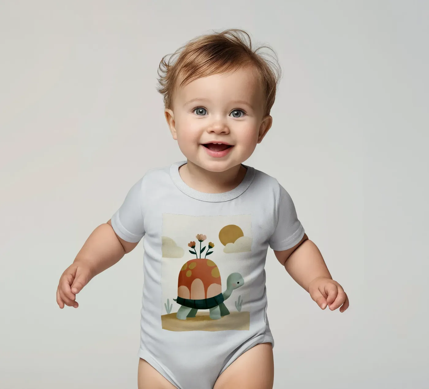 Tiny Turtle Flower Garden body bébé de Lilo