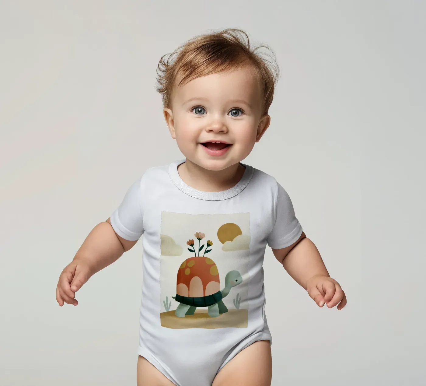 Tiny Turtle Flower Garden body bébé de Lilo