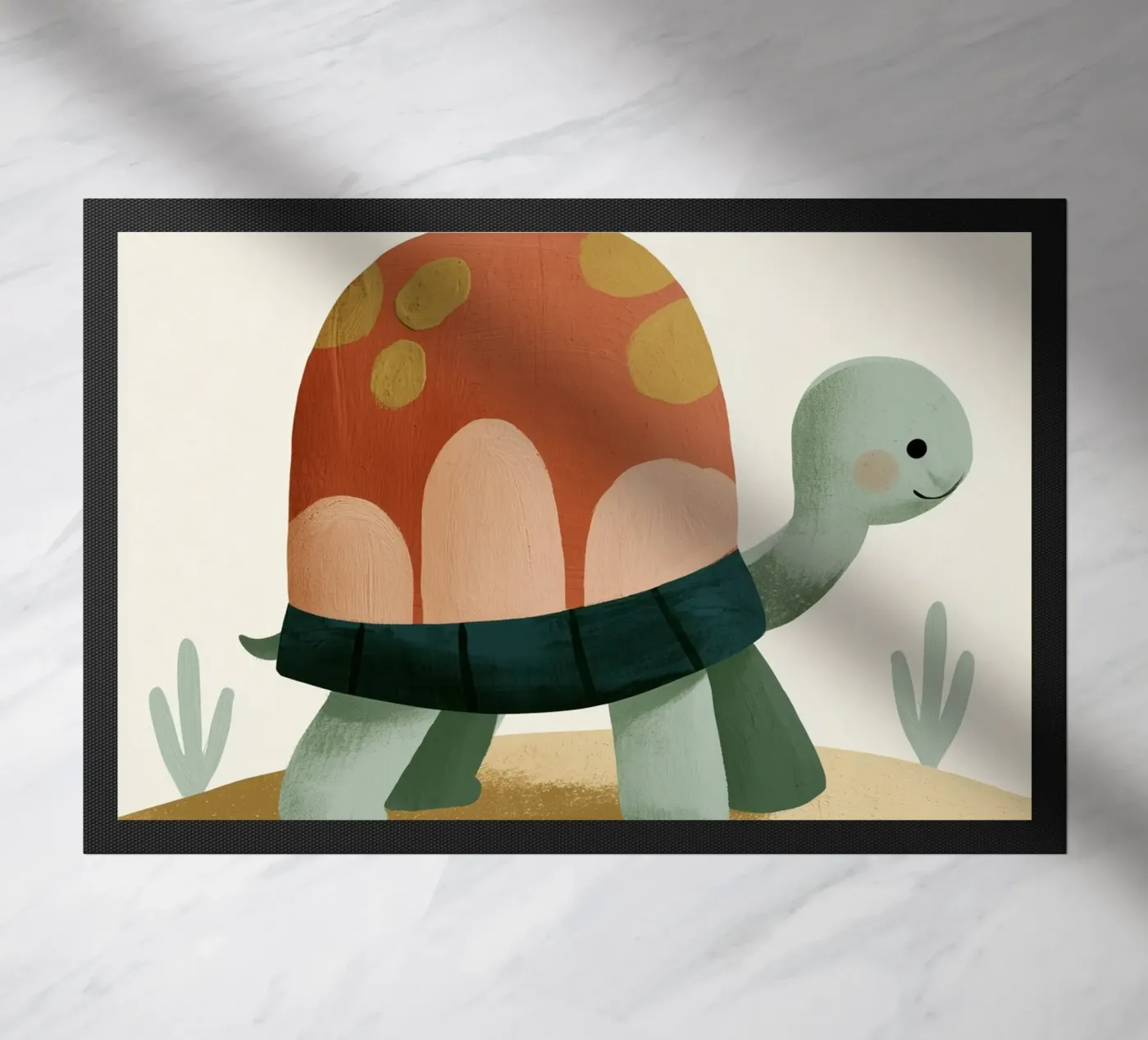 Tiny Turtle Flower Garden Fußmatte von Lilo