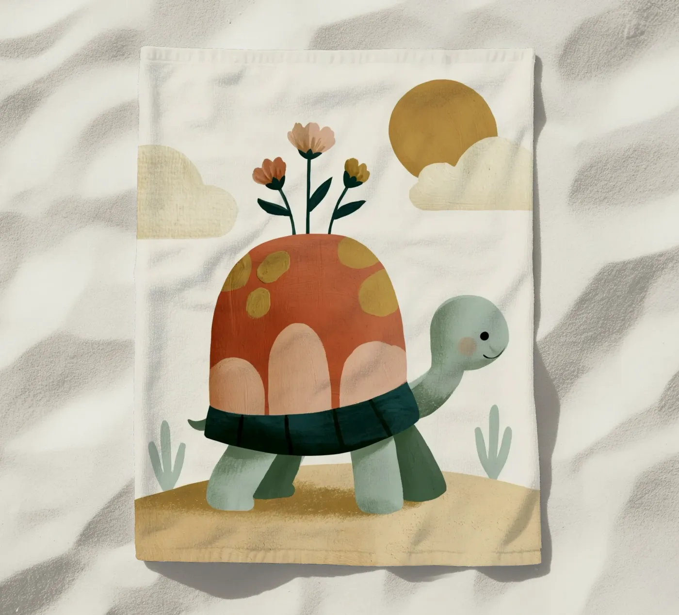 Tiny Turtle Flower Garden telo mare da Lilo