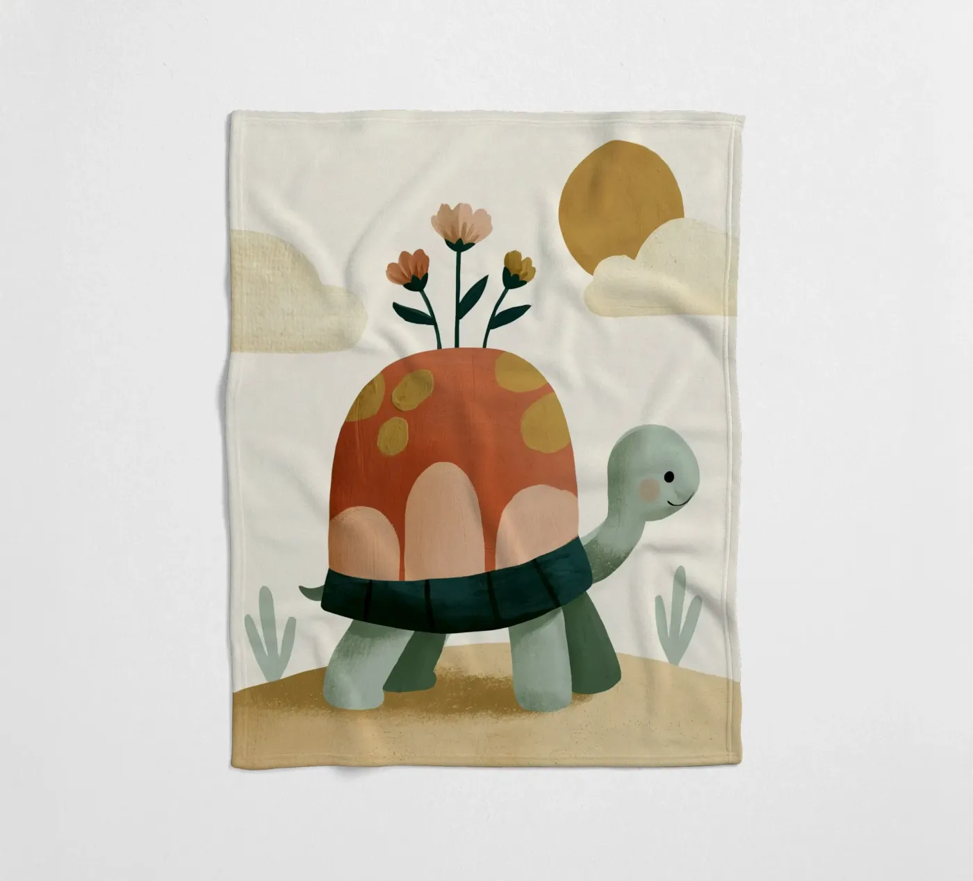 Tiny Turtle Flower Garden Fleecedecke von Lilo