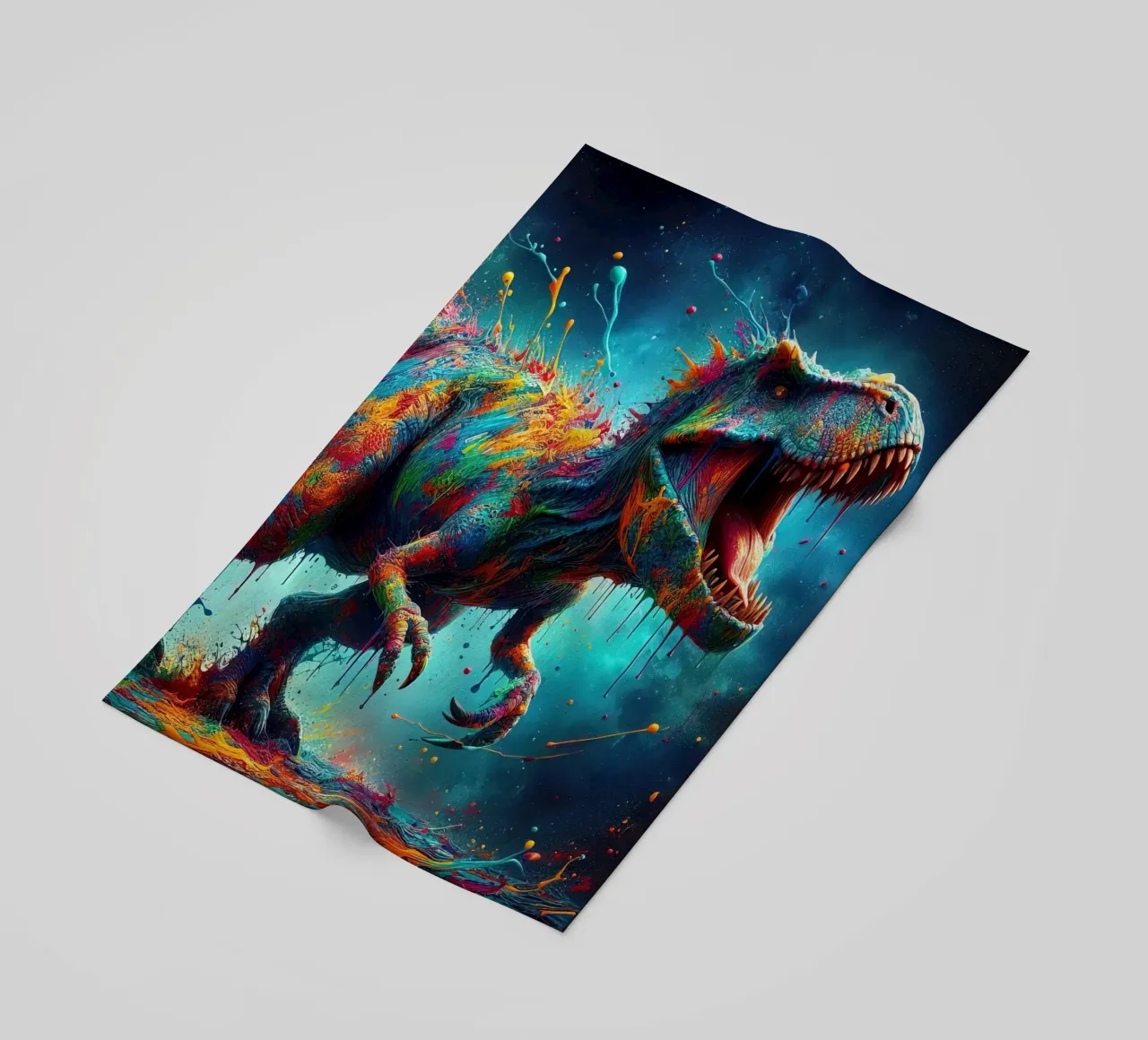Dinosauro ad acquerello telo mare da 🎁 ARTVI-SHOP