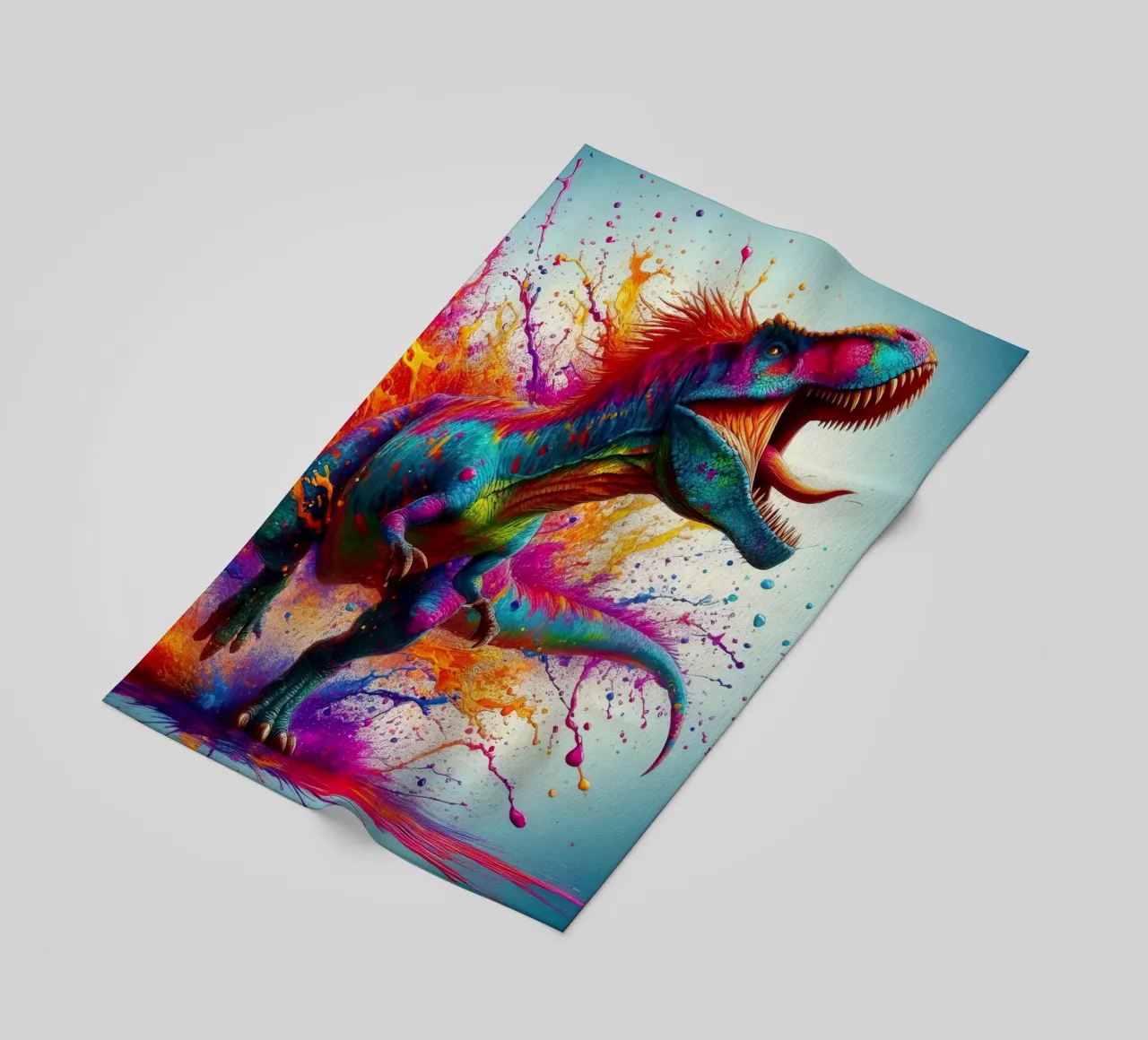 Dinosauro ad acquerello telo mare da 🎁 ARTVI-SHOP