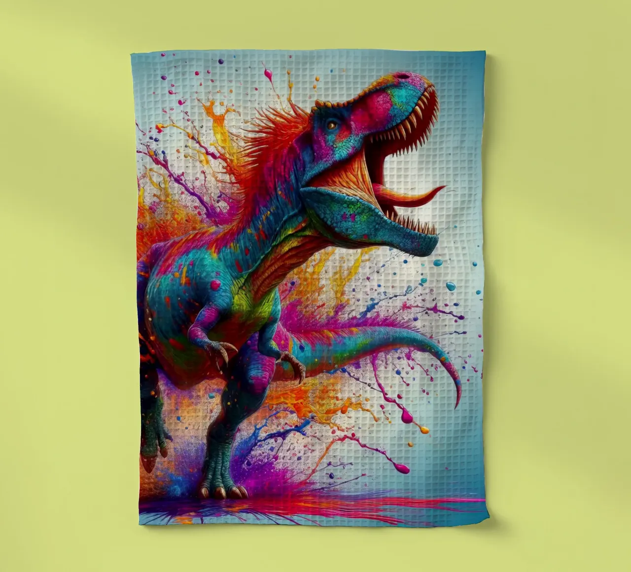 Dinosauro ad acquerello canovaccio da cucina da 🎁 ARTVI-SHOP