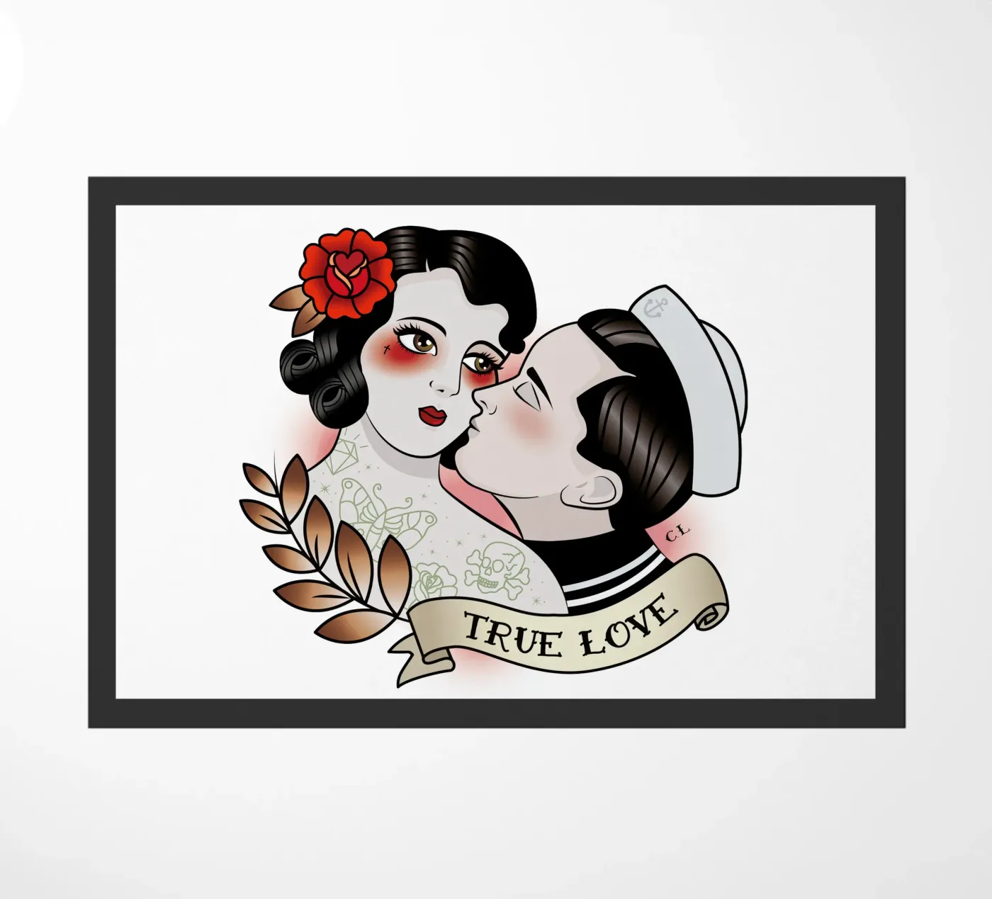 True Love doormat by Killer Wolf