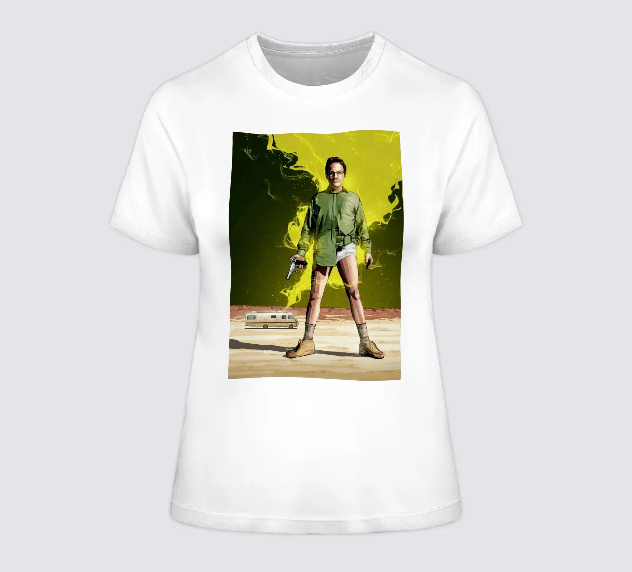 Walter White women's fitted t-shirt by nabakumov