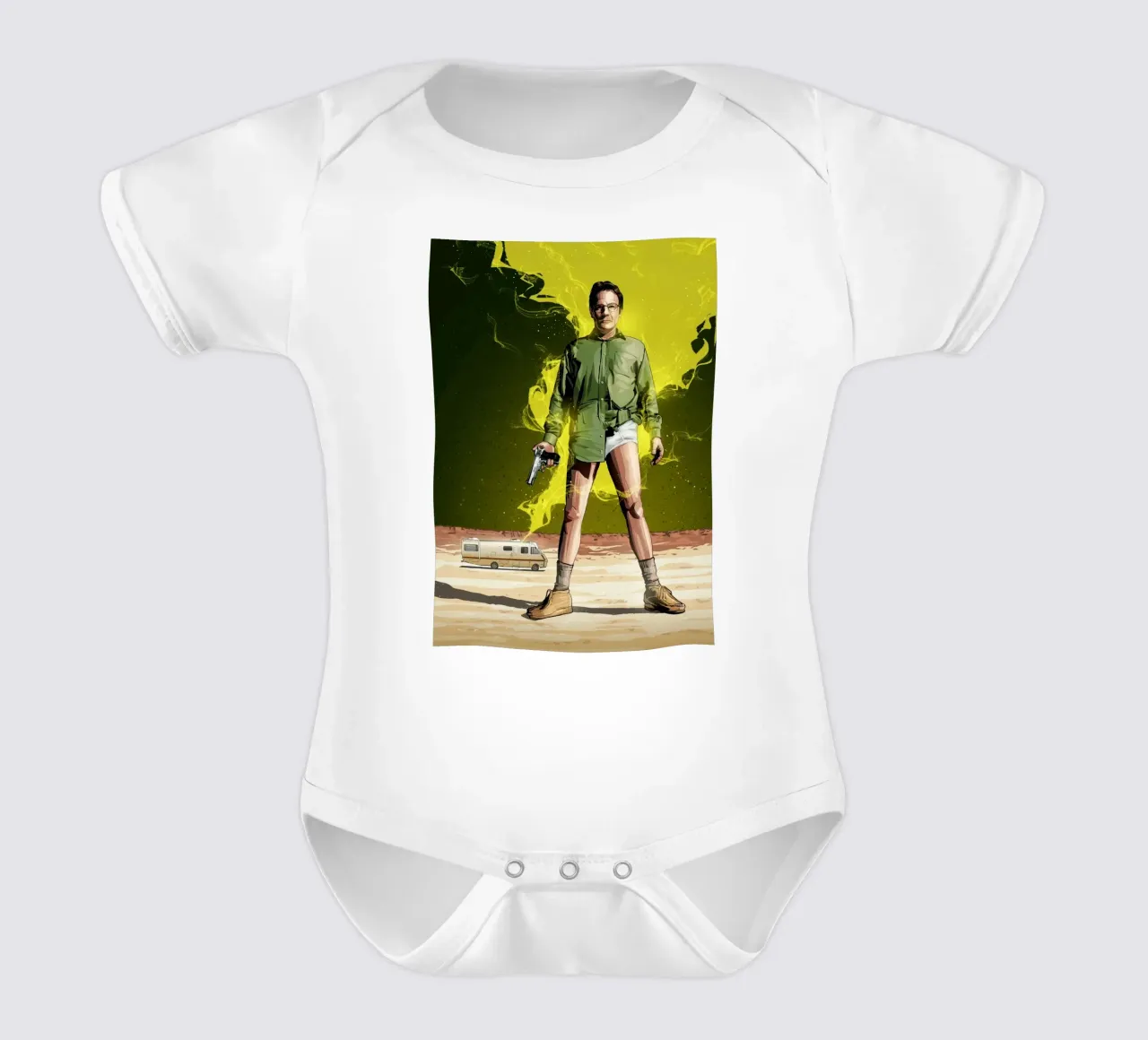 Walter White short-sleeve baby romper by nabakumov