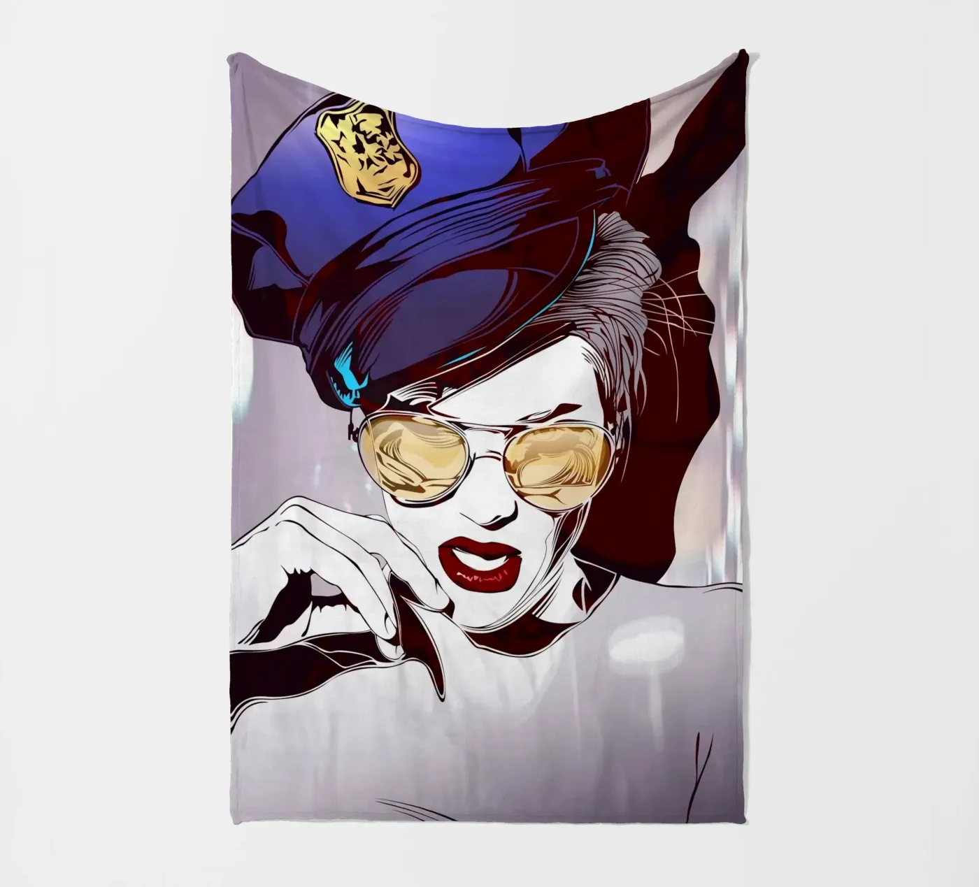 Babe Cop plaid polaire de nabakumov