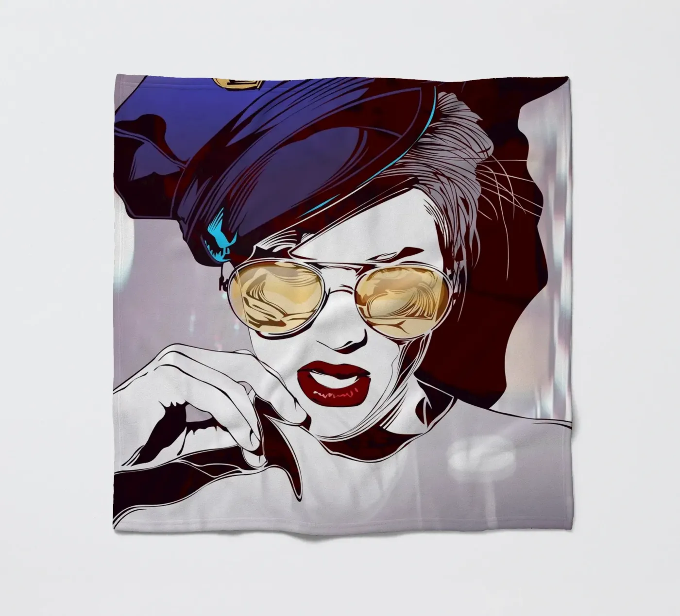 Babe Cop plaid polaire de nabakumov