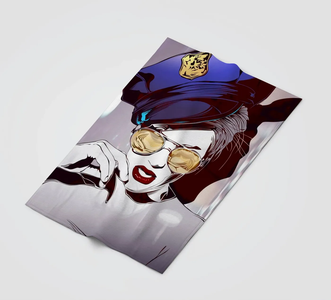 Babe Cop plaid polaire de nabakumov