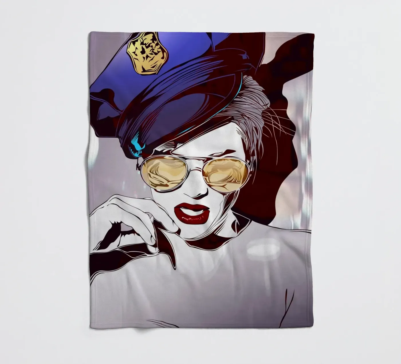 Babe Cop plaid polaire de nabakumov