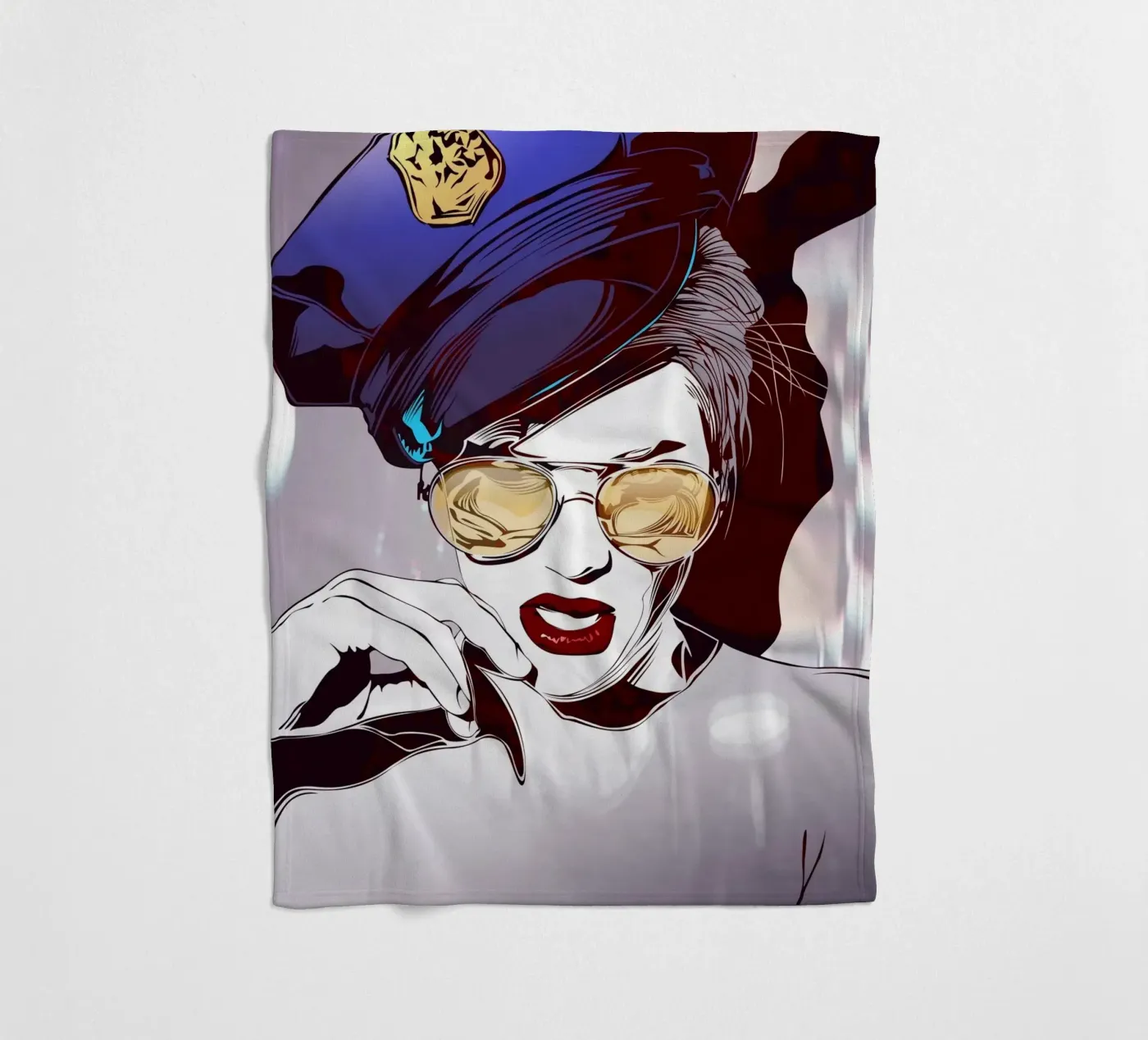 Babe Cop plaid polaire de nabakumov