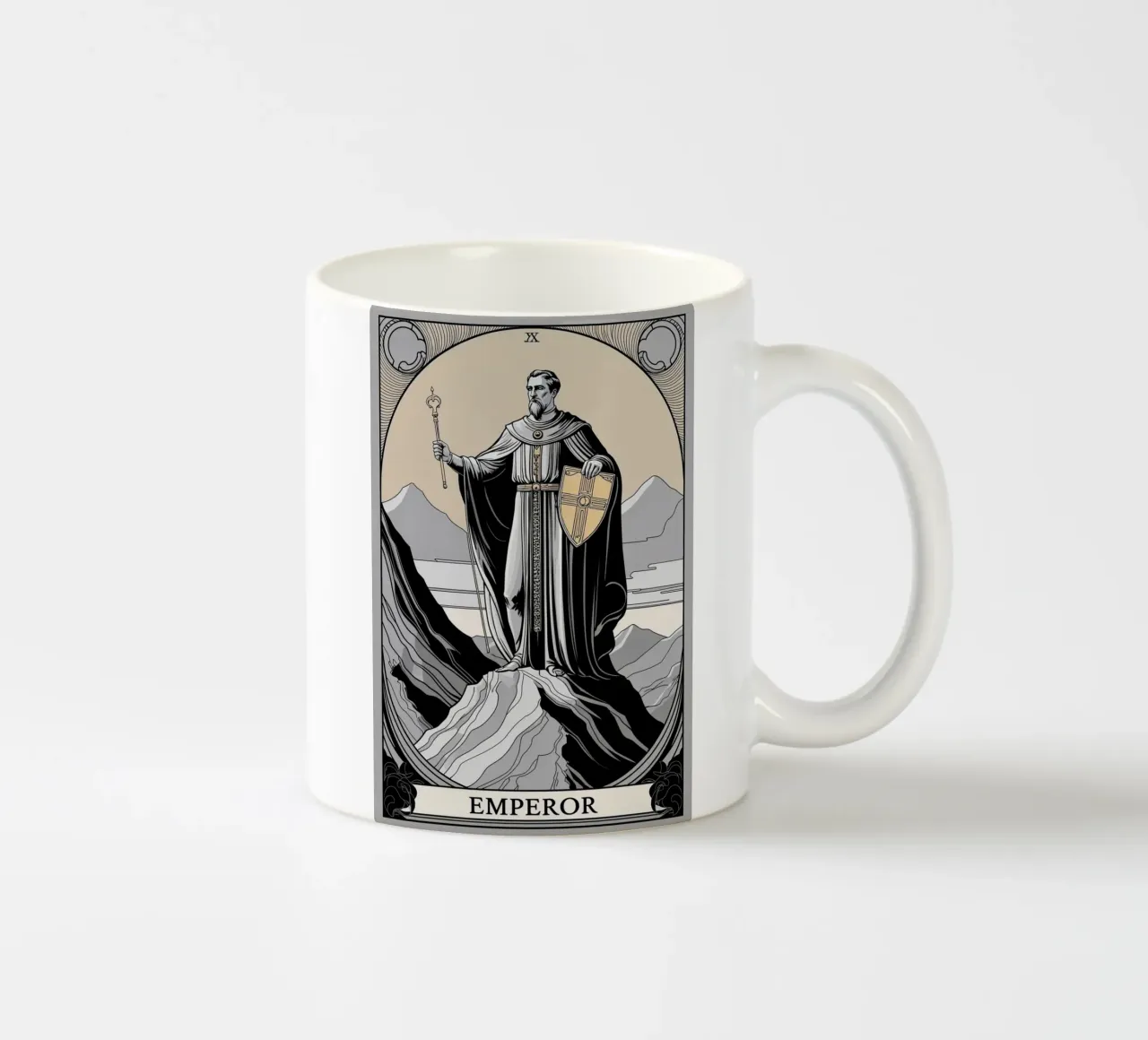 Der Kaiser - Wächter der Struktur Keramik Tasse von Mystique & Muse