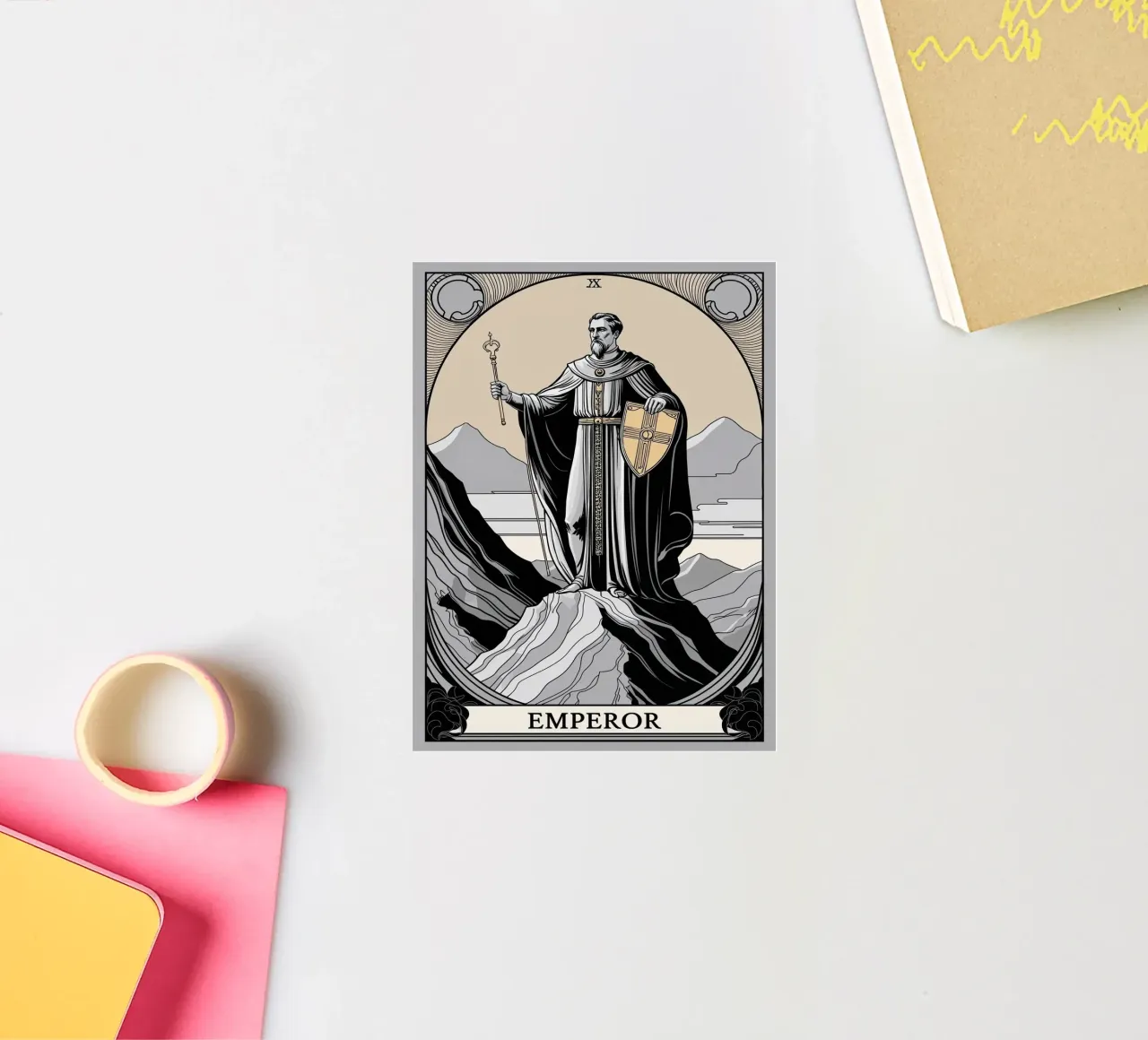 Der Kaiser - Wächter der Struktur Sticker von Mystique & Muse