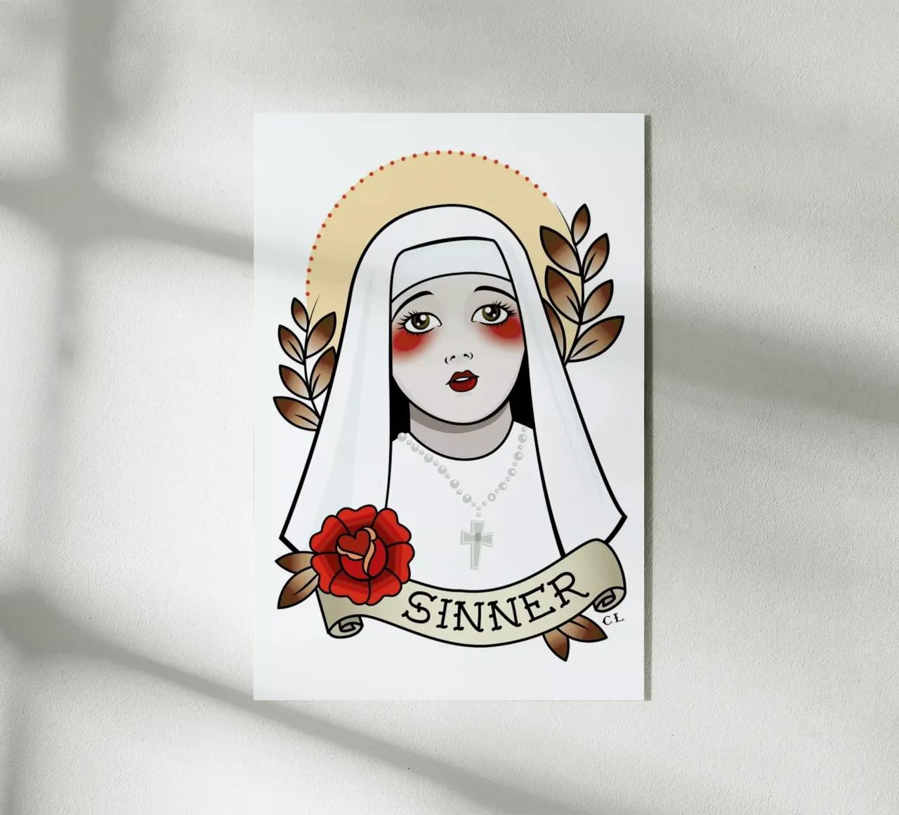 Sinner acrylic glass by Killer Wolf
