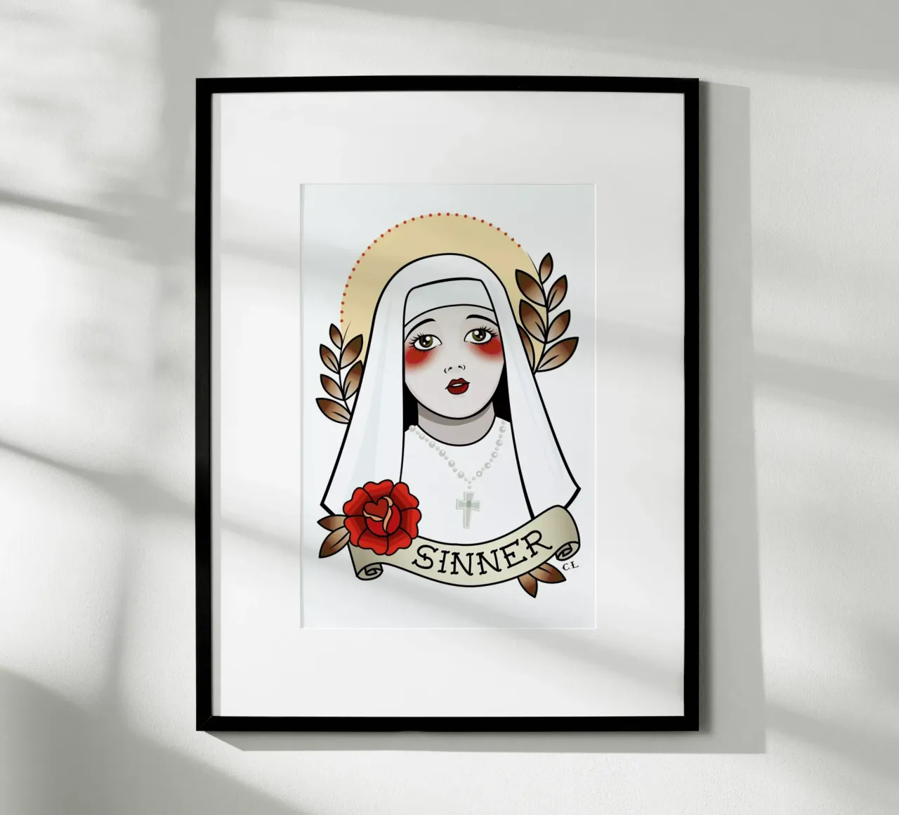 Sinner poster con telaio in plastica da Killer Wolf