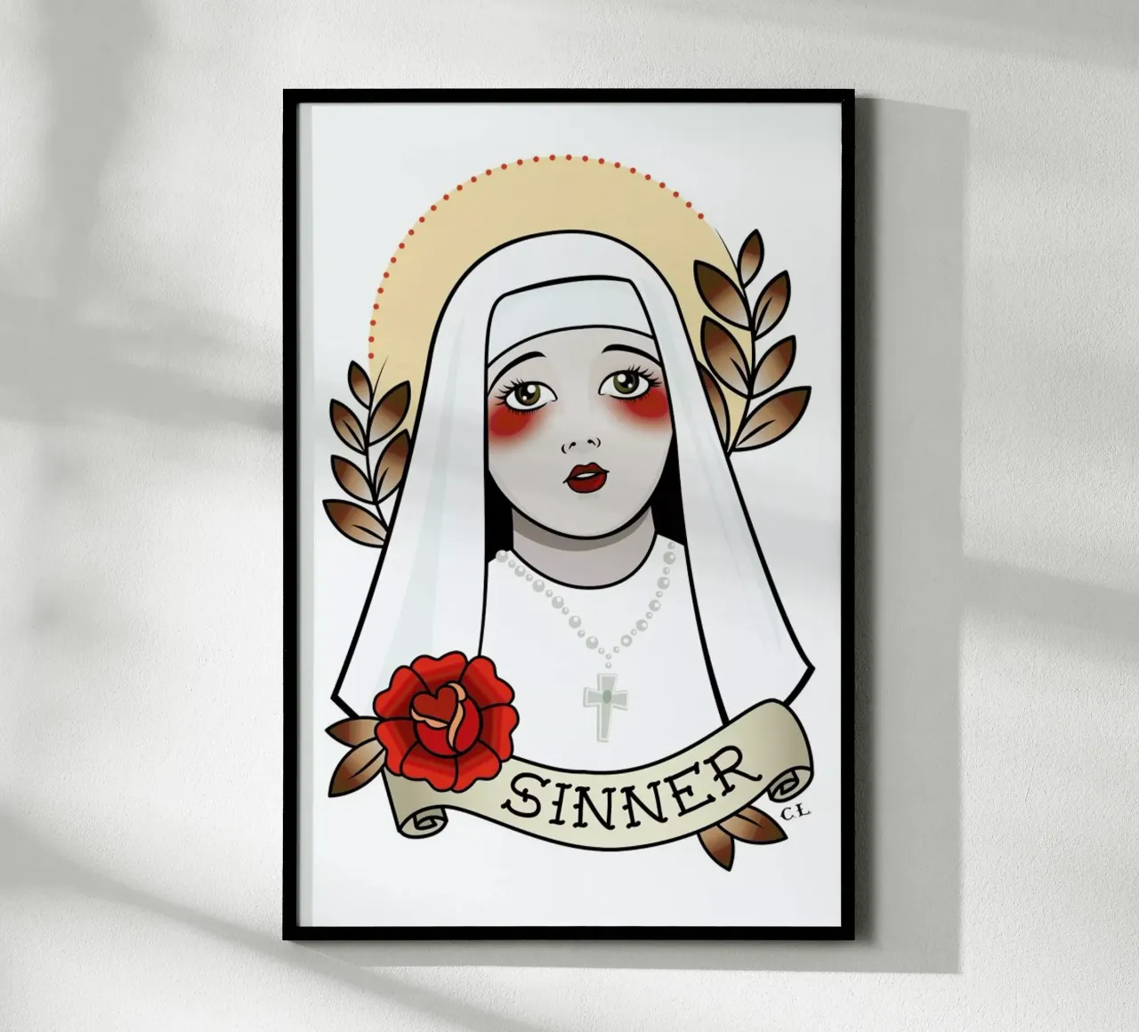 Sinner poster con telaio in plastica da Killer Wolf