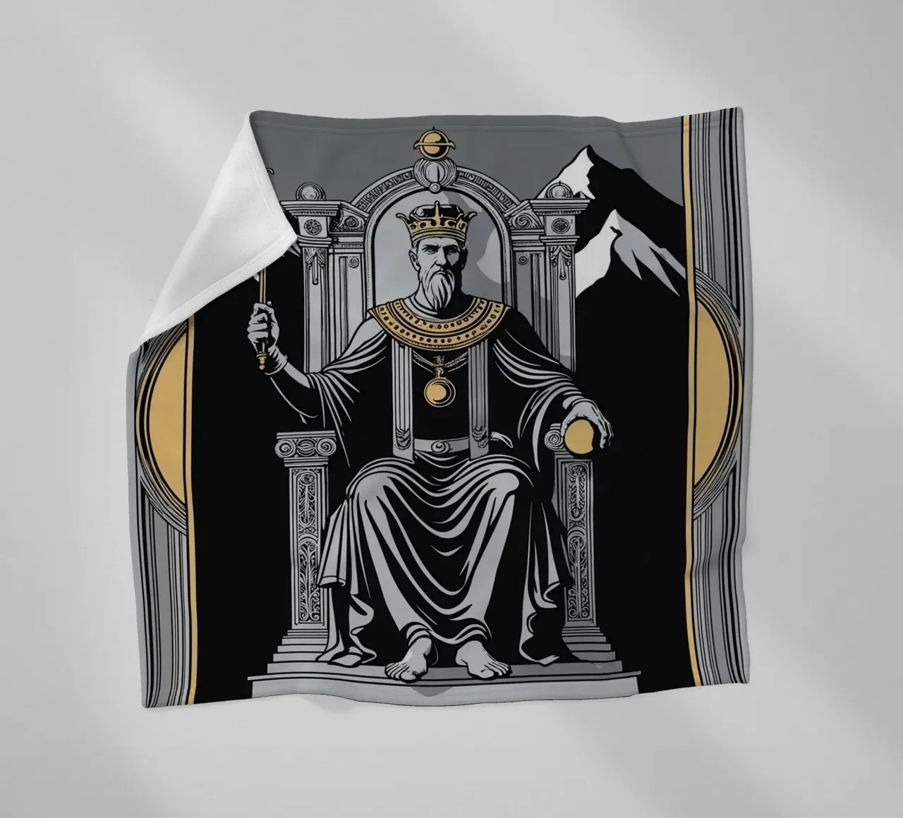 The Emperor – Commanding Influence fleece blanket by Mystique & Muse