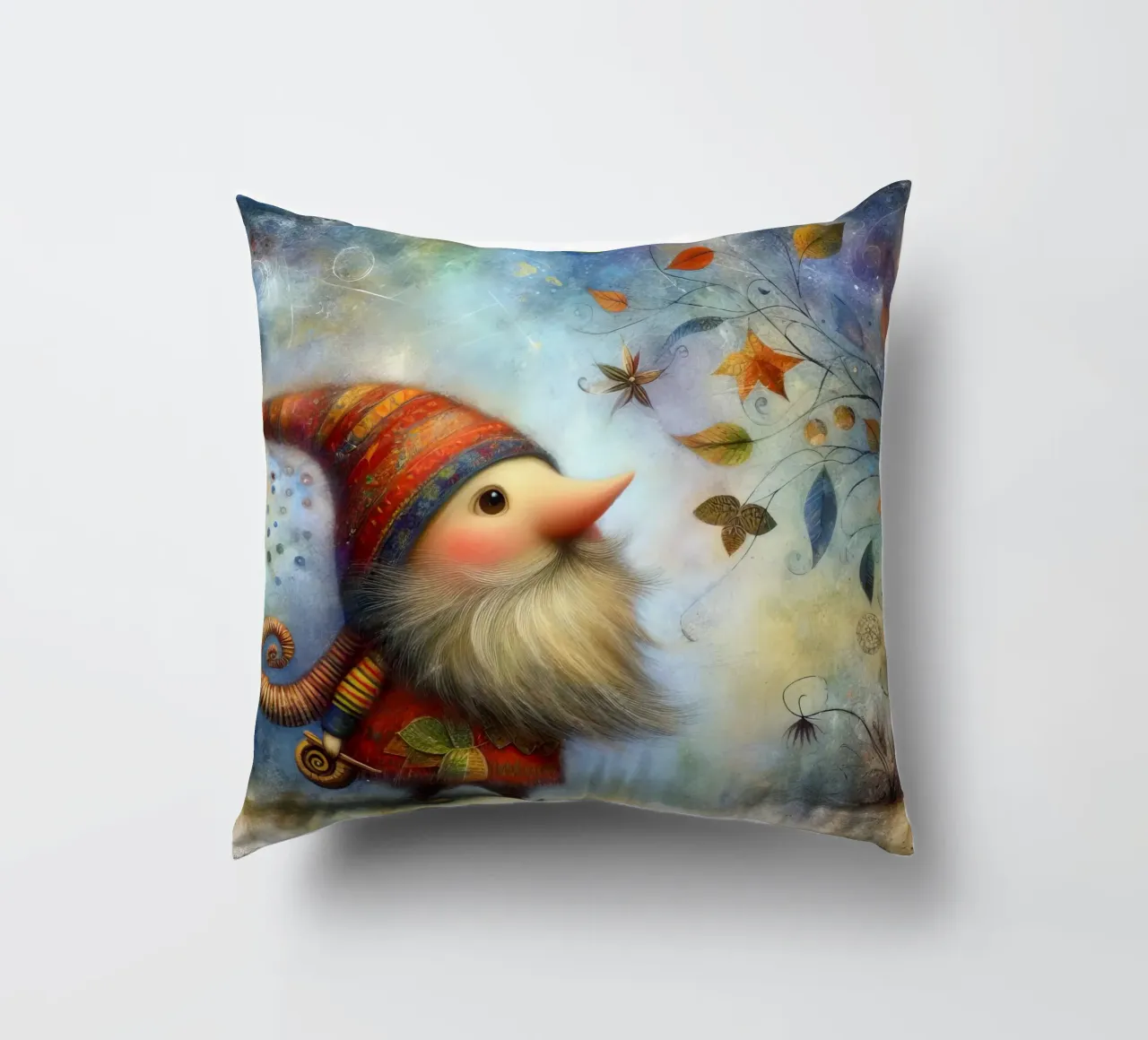 Elf whimsical nome decorative cushion by 🎁 ARTVI-SHOP