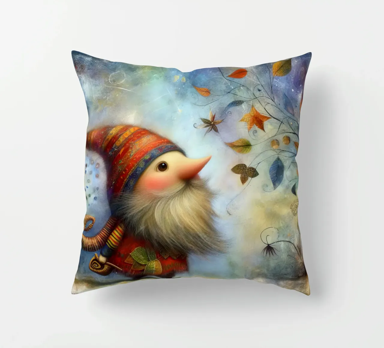 Elf whimsical nome decorative cushion by 🎁 ARTVI-SHOP