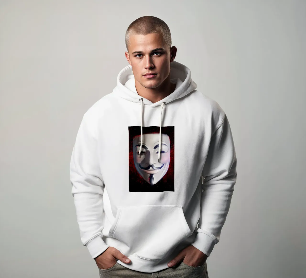 Anonymous Mask felpa con cappuccio da nabakumov