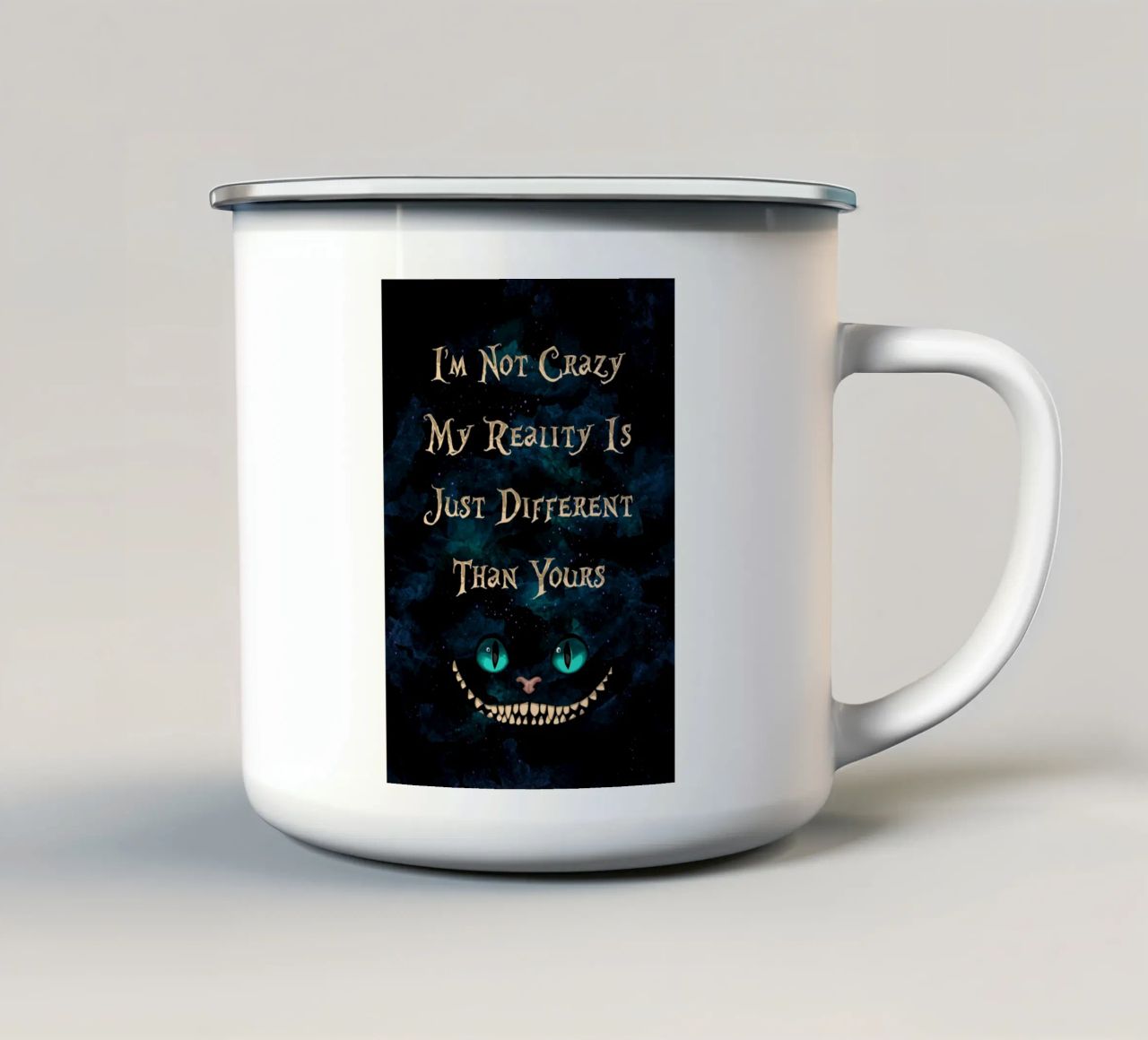 Alice In Wonderland Emaille Tasse von nabakumov
