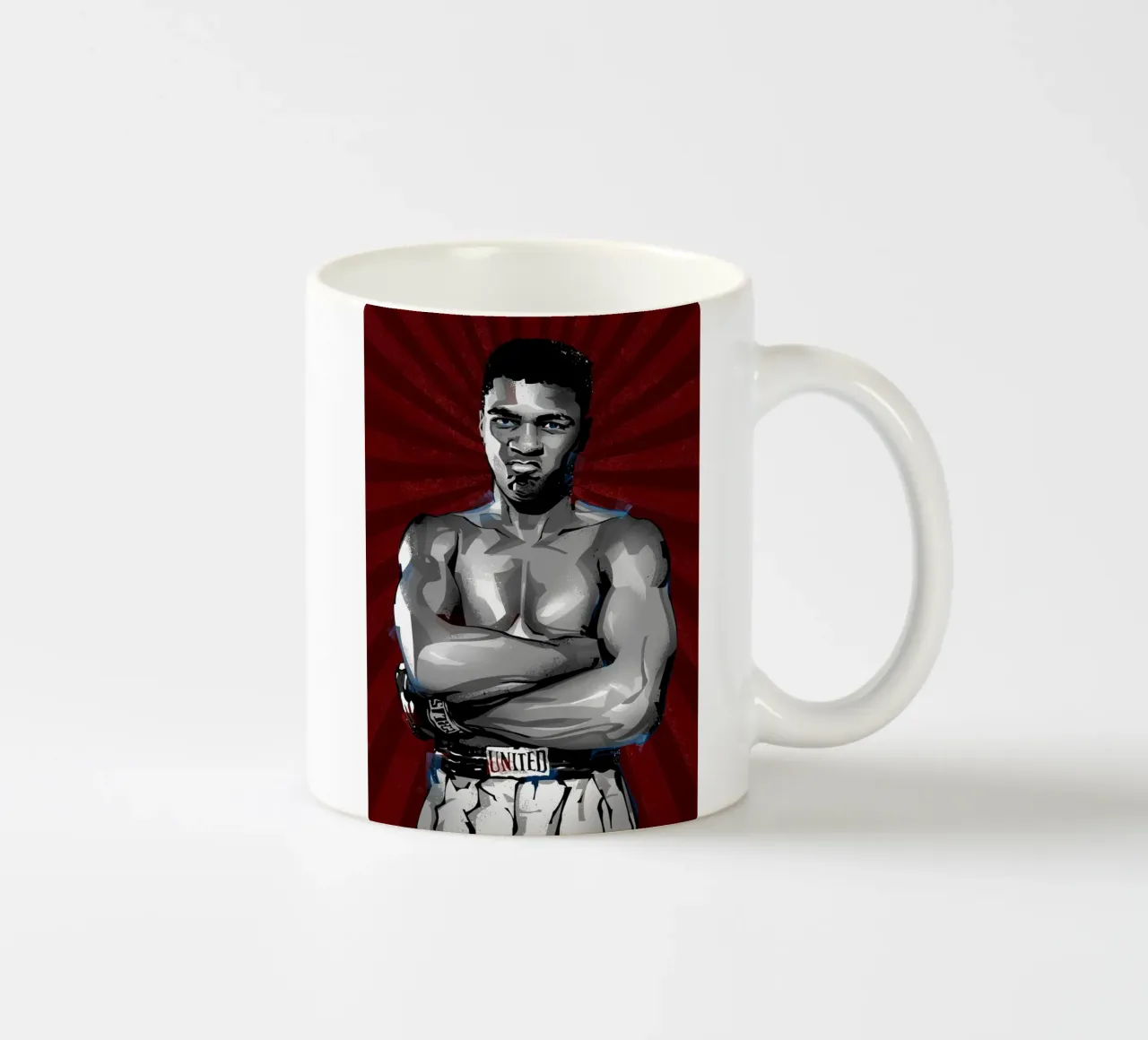 Muhammad Ali tazza in ceramica da nabakumov