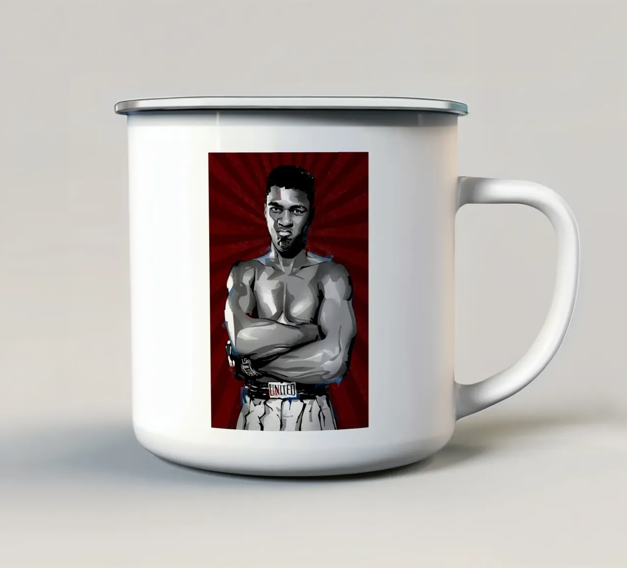Muhammad Ali tazza in smalto da nabakumov