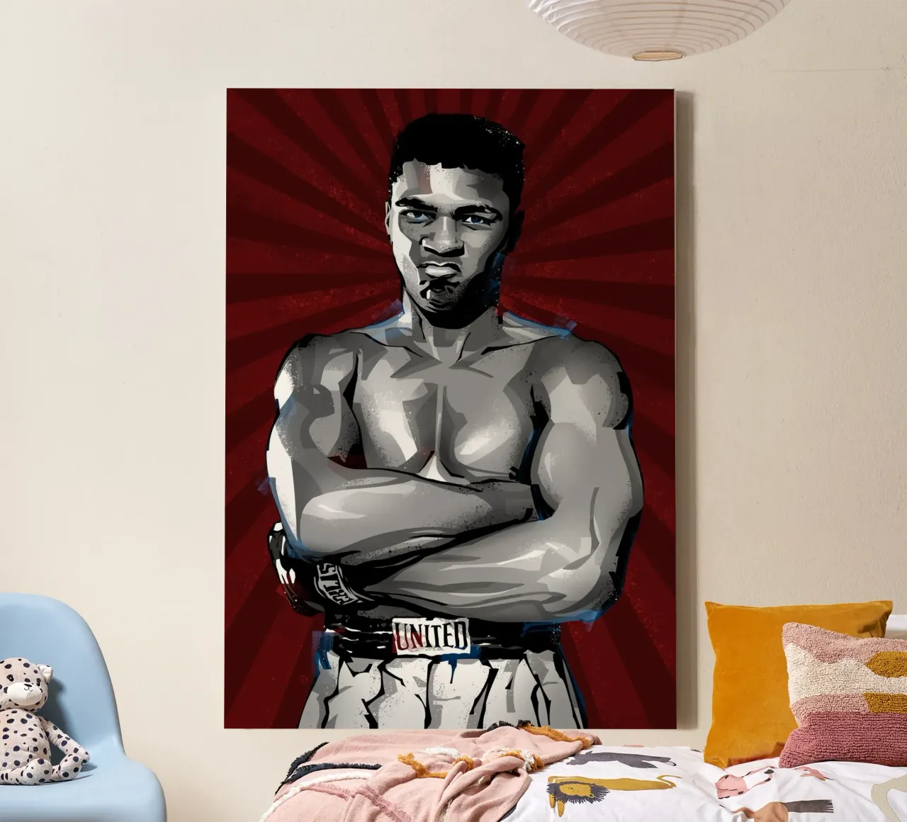 Muhammad Ali tela con Cornice a cassetta da nabakumov