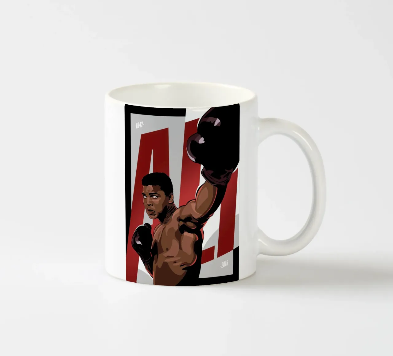 Muhammad Ali tazza in ceramica da nabakumov