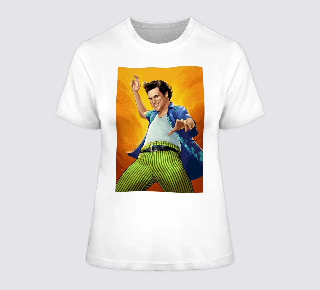 Ace Ventura women's fitted t-shirt by nabakumov