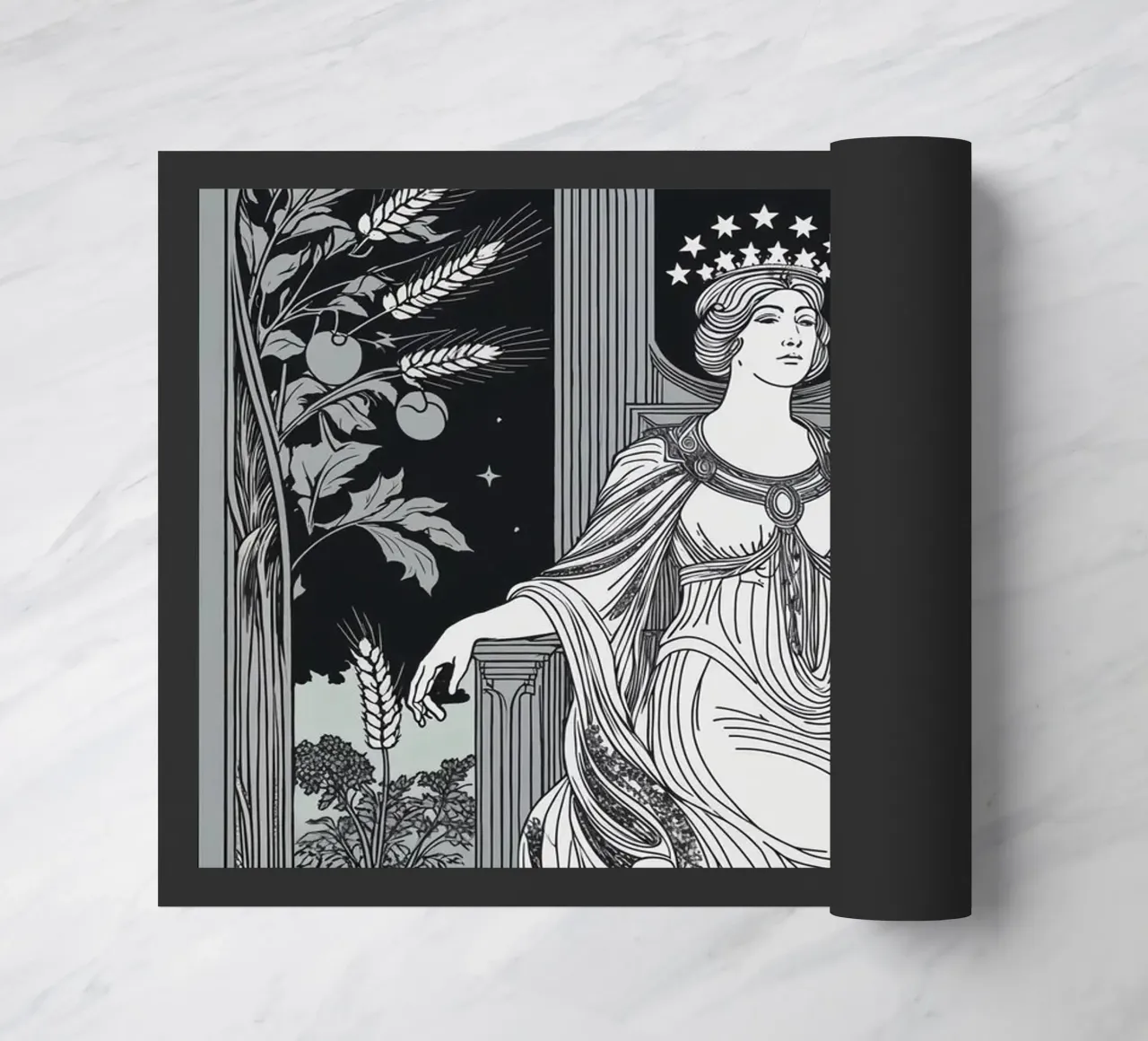 Die Kaiserin - Mutter der Schöpfung Fußmatte von Mystique & Muse