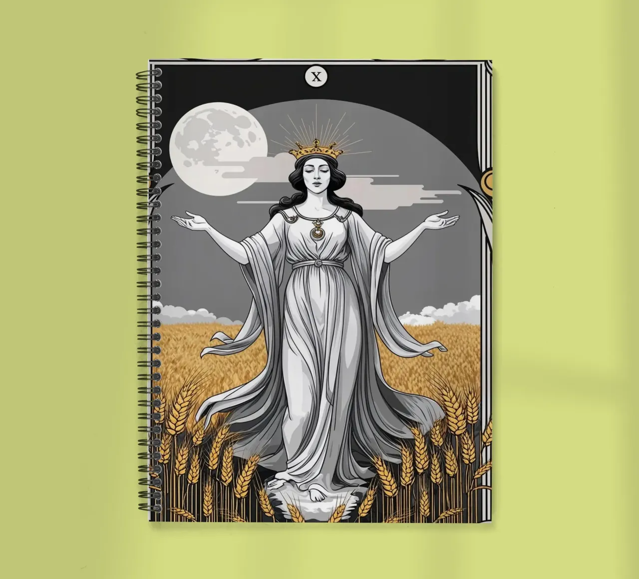 The Empress – Symbol of Abundance spiral notebook by Mystique & Muse