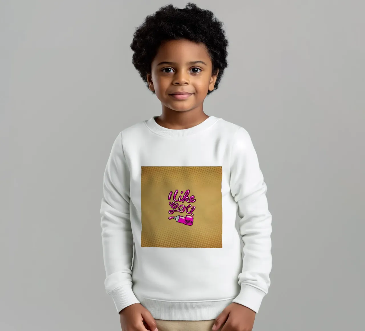 I like you felpa bambino da Linda van Bruggen