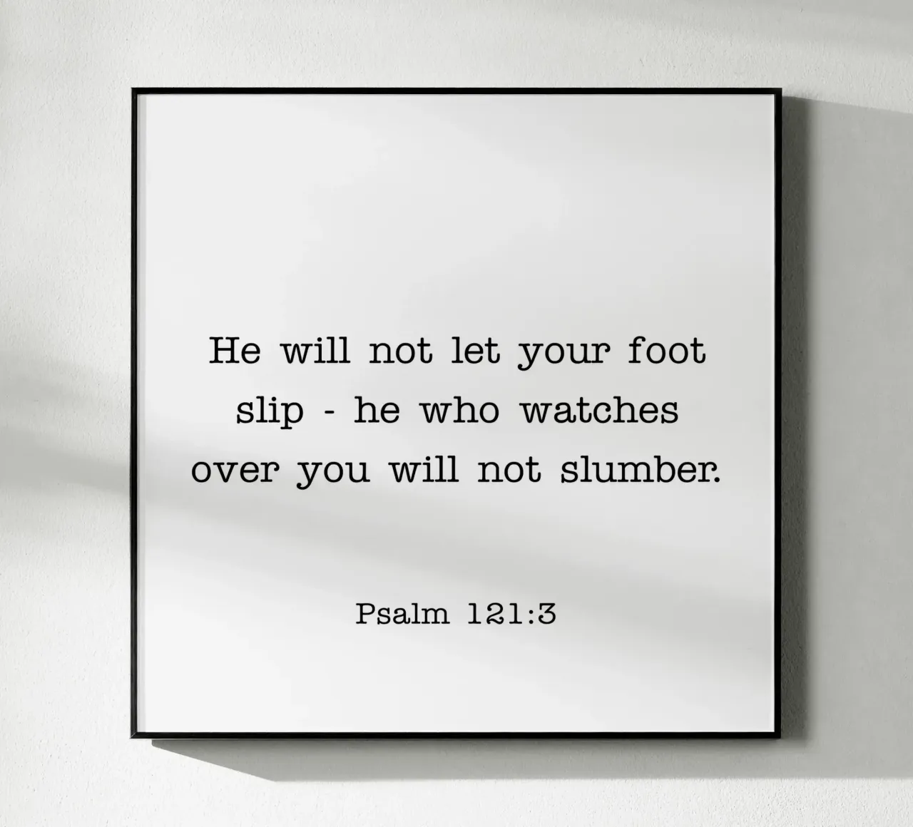 Salmo 121:3 plexiglass da Paigaam Studio