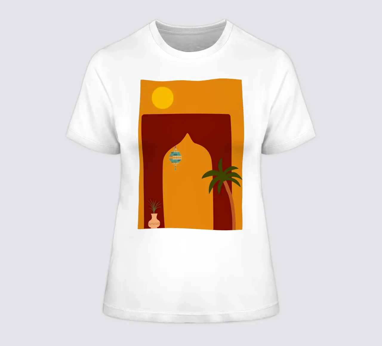 Desert Day 3 women's fitted t-shirt by Mounias Design