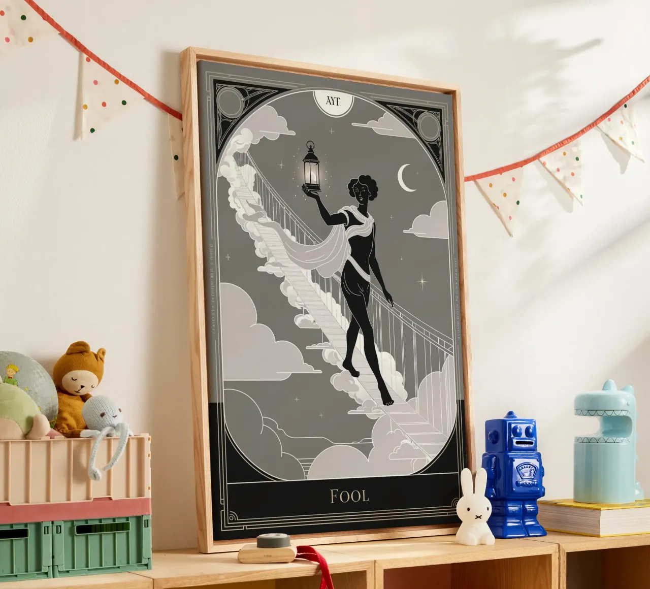 The Fool - The Wanderer's Call canvas with Floater frame by Mystique & Muse