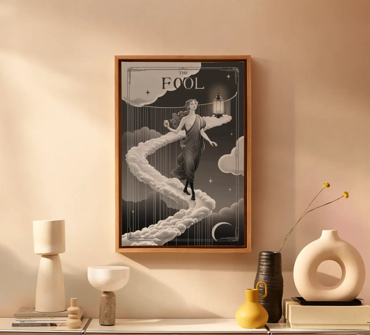 The Fool – The Adventurer’s Path canvas with Floater frame by Mystique & Muse