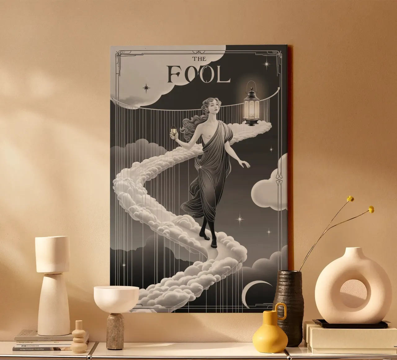The Fool – The Adventurer’s Path canvas with Floater frame by Mystique & Muse