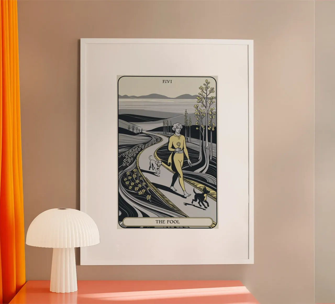 Il Matto - Innocenza e inizi poster con telaio in plastica da Mystique & Muse